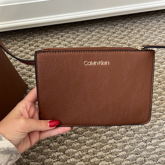 NWOT Calvin Klein Brown Purse - Picture 8 of 11